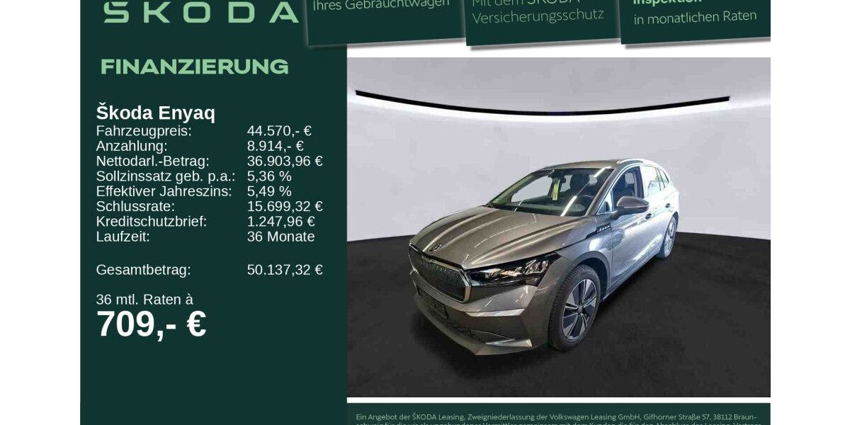Skoda Enyaq 14.347 km 44.570 &euro; Neu-Ulm 89231