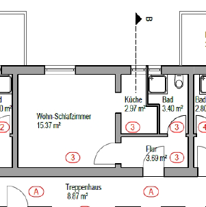 Etagenwohnung Heidelberg Boxberg - 1 Zimmer, 25 m&sup2;, 350&euro; | Angebot:27311130