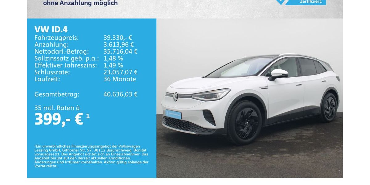 VW ID.4 22.000 km 37.980 &euro; Würzburg 97076